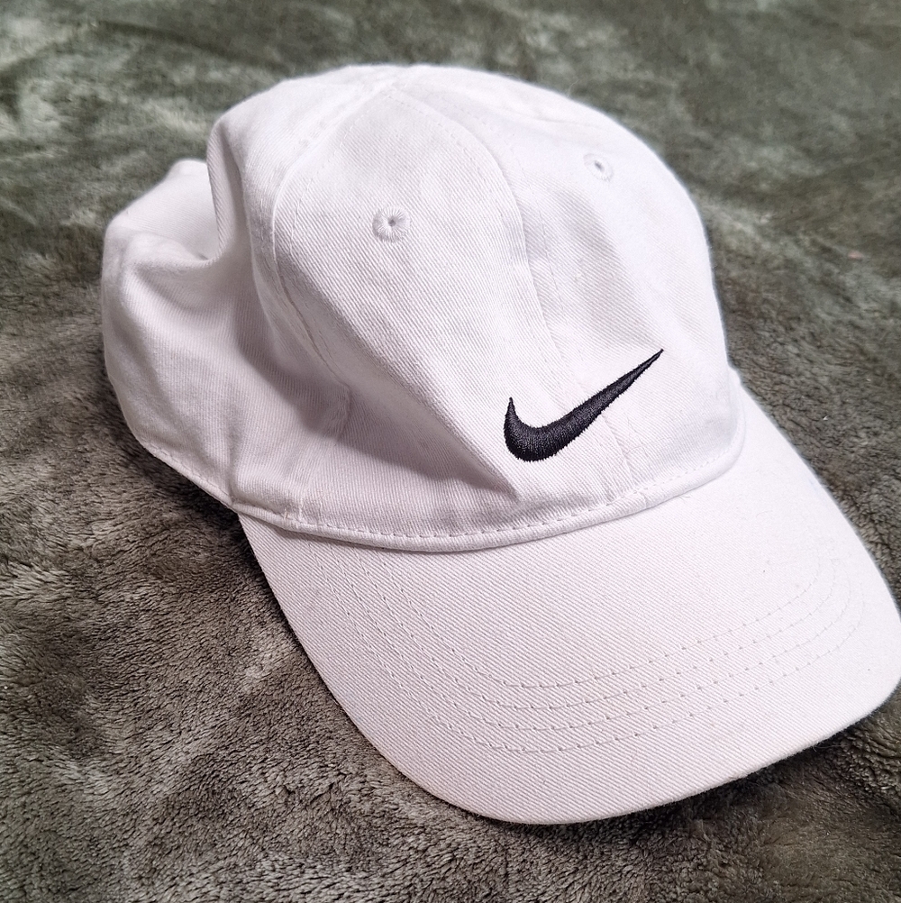 Nike‎ White Dad Hat with Black Swoosh